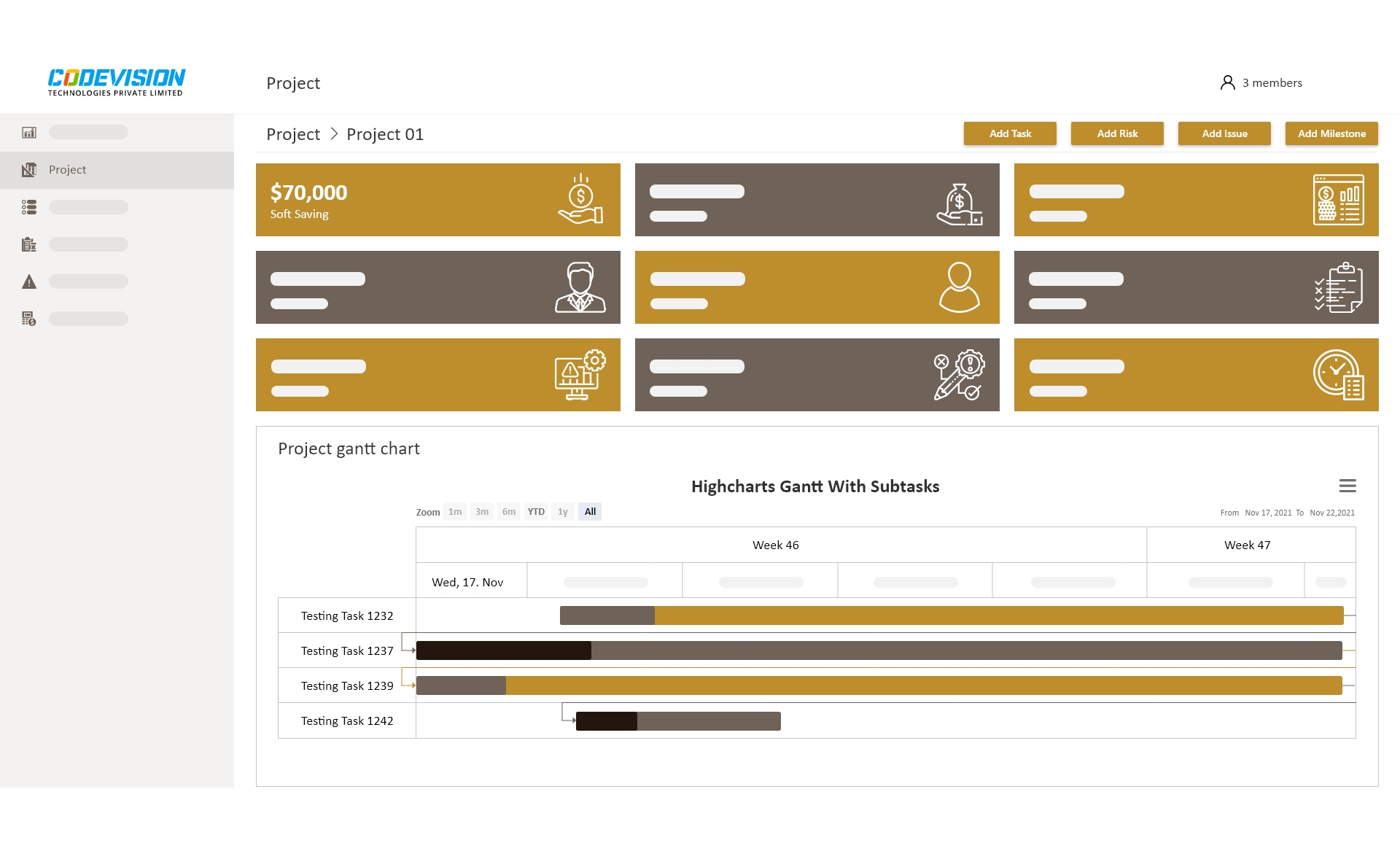 Single Project Page