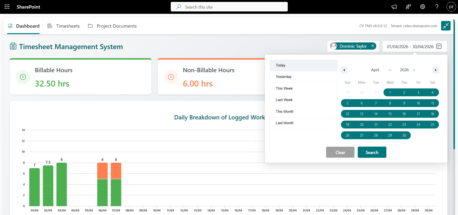 Timesheet-Dashbaord-with-date-picker