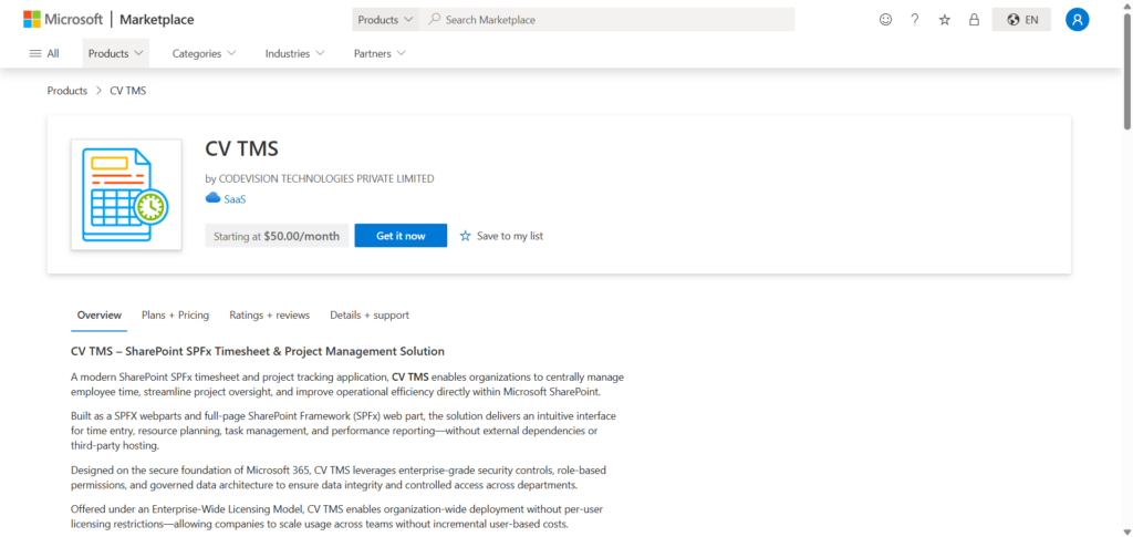CV TMS Purchase Subscription