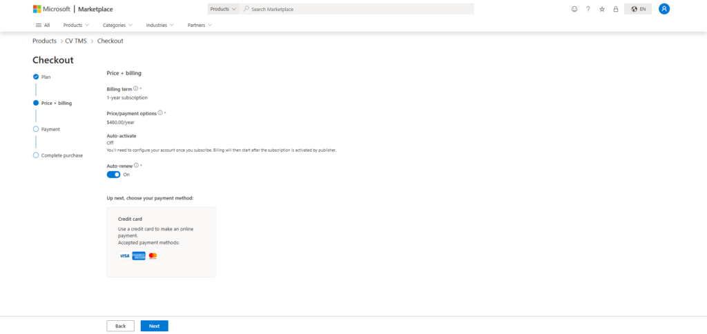 Review Pricing & Billinng