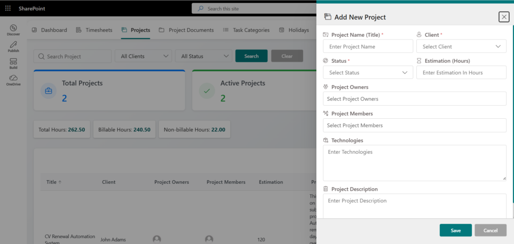 Creating a Project