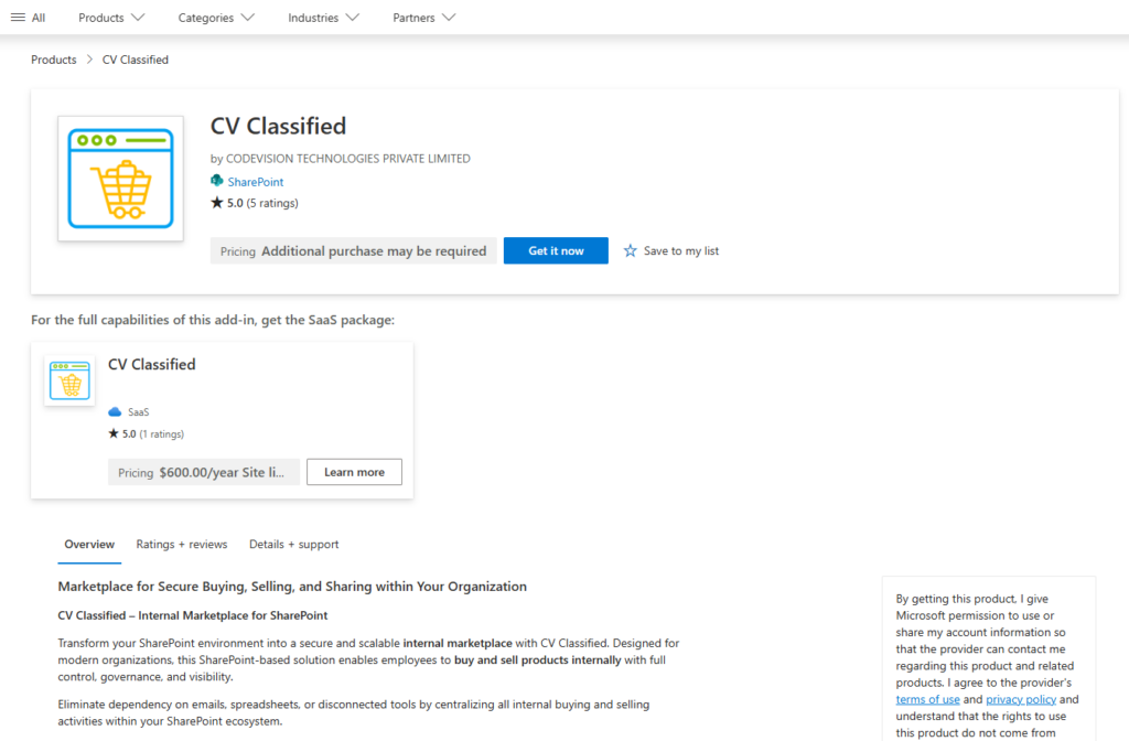 CV Classified dashboard