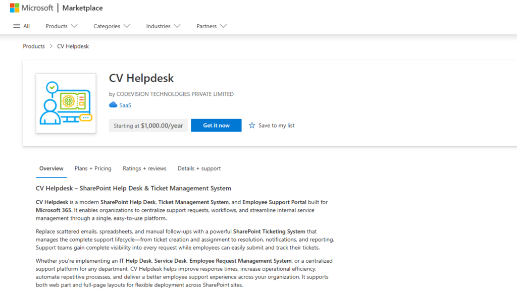 CV-Helpdesk-Microsoft-Marketplace-SaaS