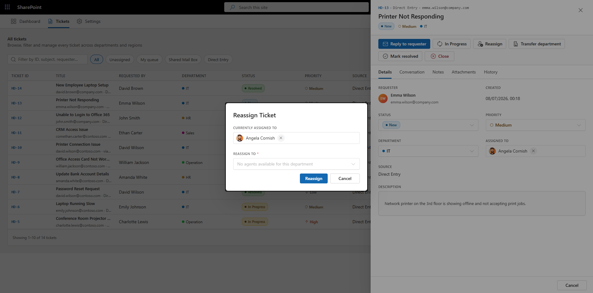 Reassign-ticket