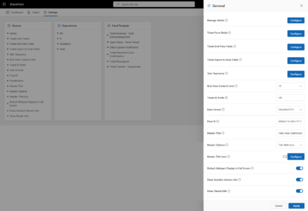 General Settings General Settings